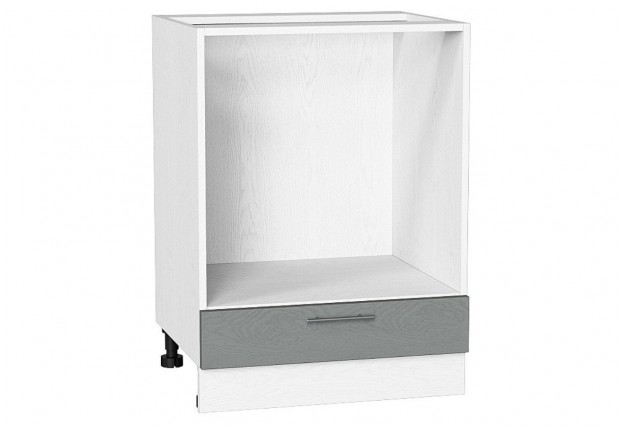 Шкаф нижний под духовку Сканди Grey Softwood / Белый 60 х 47,6 х 81,6 см