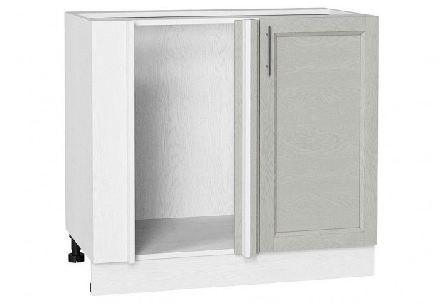 Шкаф нижний угловой Сканди Cappuccino Softwood / Белый 89 х 48 х 81,6 см