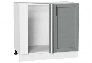 Шкаф нижний угловой Сканди Grey Softwood / Белый 89 х 48 х 81,6 см