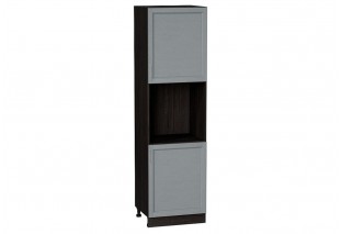 Шкаф пенал с 2-мя дверцами под технику Сканди Grey Softwood / Graphite 60 х 57,6 х 213,2 см