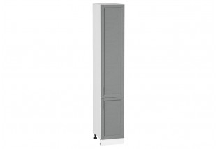 Шкаф пенал с 2-мя дверцами Сканди Grey Softwood / Белый 40 х 57,6 х 233,6 см