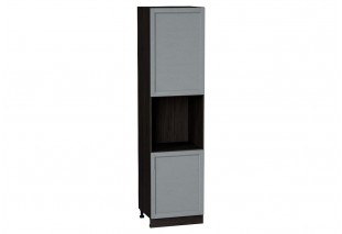 Шкаф пенал с 2-мя дверцами под технику Сканди Grey Softwood / Graphite 60 х 57,6 х 233,6 см