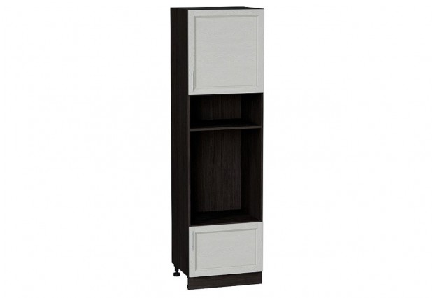 Шкаф пенал с 1-ой дверцей и ящиком под технику Сканди Cappuccino Softwood / Graphite 60 х 57,6 х 213,2 см