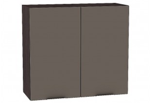 Шкаф верхний с 2-мя дверцами Терра Смоки Софт / Graphite 80 х 31,8 х 71,6 см