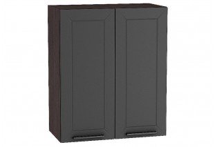 Шкаф верхний с 2-мя дверцами Глетчер Маренго Силк / Graphite 60 х 31,8 х 92 см