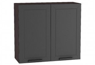 Шкаф верхний с 2-мя дверцами Глетчер Маренго Силк / Graphite 80 х 31,8 х 92 см