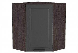 Шкаф верхний угловой Глетчер Маренго Силк / Graphite 60 х 60 х 71,6 см