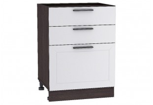 Шкаф нижний с 3-мя ящиками Глетчер Гейнсборо Силк / Graphite 60 х 48 х 81,6 см