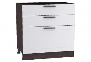 Шкаф нижний с 3-мя ящиками Глетчер Гейнсборо Силк / Graphite 80 х 47,8 х 81,6 см