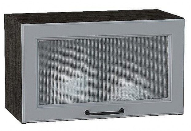 Шкаф верхний горизонтальный остекленный Ницца Magnum / Graphite 60 х 31,8 х 35,8 см