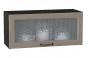 Шкаф верхний горизонтальный остекленный Ницца Omnia / Graphite 80 х 31,8 х 35,8 см