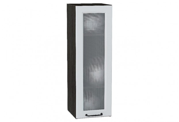 Шкаф верхний с 1-ой остекленной дверцей Ницца Blanco / Graphite 30 х 31,8 х 92 см