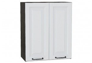 Шкаф верхний с 2-мя дверцами Ницца Blanco / Graphite 60 х 31,8 х 71,6 см