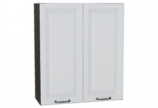 Шкаф верхний с 2-мя дверцами Ницца Blanco / Graphite 80 х 31,8 х 92 см