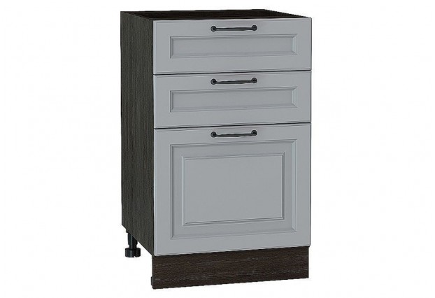 Шкаф нижний с 3-мя ящиками Ницца Magnum / Graphite 50 х 47,8 х 81,6 см