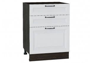 Шкаф нижний с 3-мя ящиками Ницца Blanco / Graphite 60 х 48 х 81,6 см