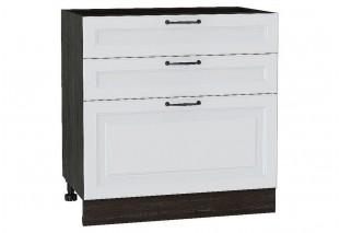 Шкаф нижний с 3-мя ящиками Ницца Blanco / Graphite 80 х 47,8 х 81,6 см