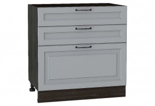 Шкаф нижний с 3-мя ящиками Ницца Magnum / Graphite 80 х 47,8 х 81,6 см
