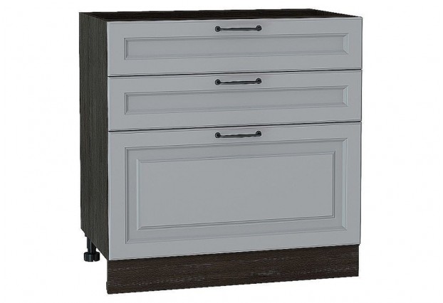 Шкаф нижний с 3-мя ящиками Ницца Magnum / Graphite 80 х 47,8 х 81,6 см