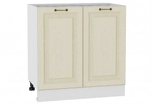Шкаф нижний с 2-мя дверцами Ницца Дуб крем / Белый 80 х 47,8 х 81,6 см