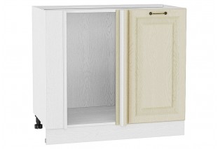 Шкаф нижний угловой Ницца Дуб крем / Белый 89 х 47,8 х 81,6 см