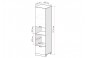 Шкаф пенал с 1-ой дверцей и ящиком под технику Ницца Magnum / Белый 60 х 57,4 х 213,2 см