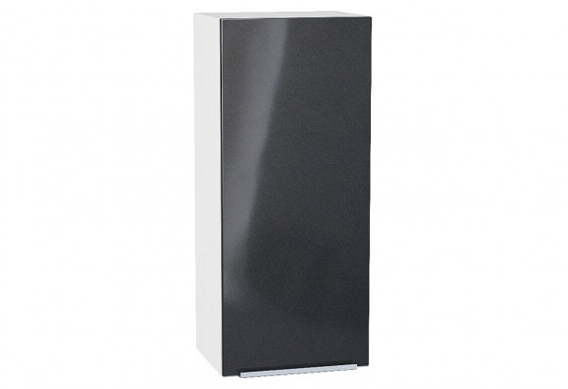 Шкаф верхний с 1-ой дверцей Фьюжн Anthracite / Белый 40 х 32 х 92 см