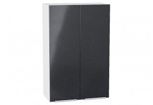 Шкаф верхний с 2-мя дверцами Фьюжн Anthracite / Белый 60 х 32 х 92 см