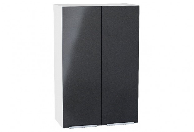 Шкаф верхний с 2-мя дверцами Фьюжн Anthracite / Белый 60 х 32 х 92 см