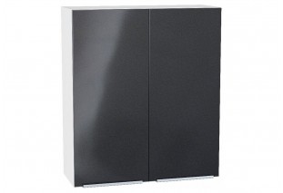 Шкаф верхний с 2-мя дверцами Фьюжн Anthracite / Белый 80 х 32 х 92 см