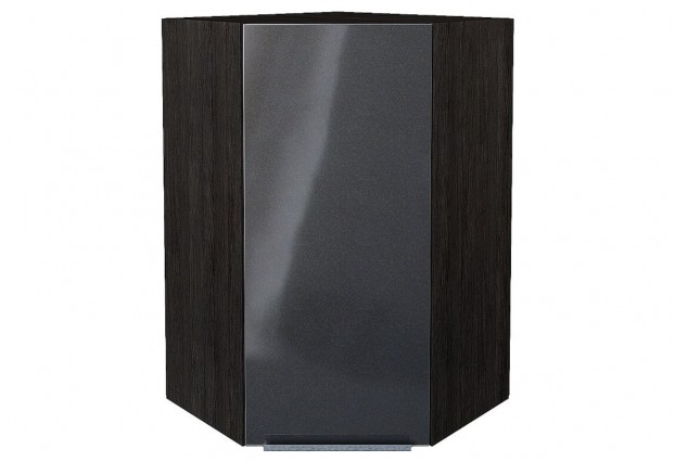 Шкаф верхний угловой Фьюжн Anthracite / Graphite 60 х 60 х 92 см
