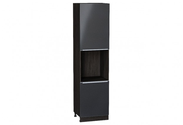 Шкаф пенал с 2-мя дверцами под технику Фьюжн Anthracite / Graphite 60 х 57,6 х 233,6 см