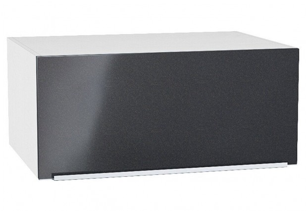 Шкаф верхний горизонтальный глубокий Фьюжн Anthracite / Белый 80 х 57,6 х 35,8 см