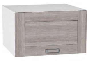 Шкаф верхний горизонтальный глубокий Лофт Cappuccino Veralinga / Белый 60 х 57,6 х 35,8 см