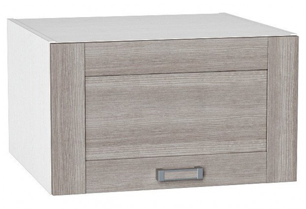 Шкаф верхний горизонтальный глубокий Лофт Cappuccino Veralinga / Белый 60 х 57,6 х 35,8 см