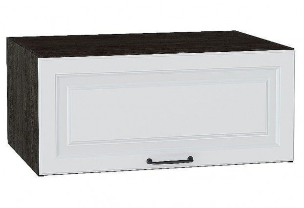 Шкаф верхний горизонтальный глубокий Ницца Blanco / Graphite 80 х 57,4 х 35,8 см
