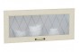 Шкаф верхний горизонтальный остекленный глубокий Ницца Дуб крем / Белый 80 х 57,4 х 35,8 см