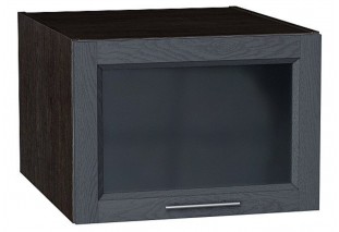 Шкаф верхний горизонтальный остекленный глубокий Сканди Graphite Softwood / Graphite 50 х 57,6 х 35,8 см