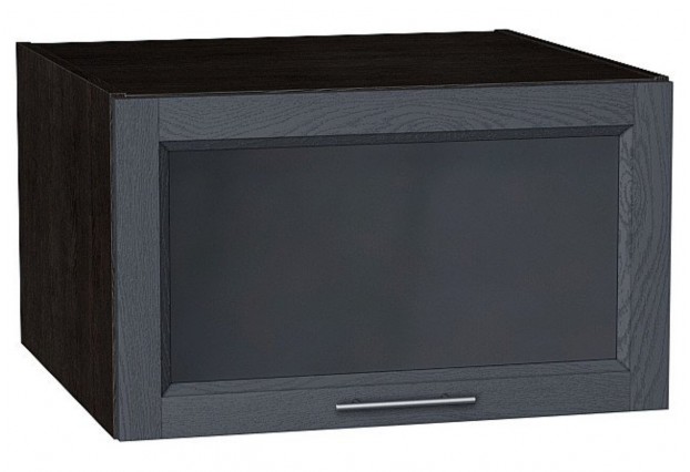Шкаф верхний горизонтальный остекленный глубокий Сканди Graphite Softwood / Graphite 60 х 57,6 х 35,8 см