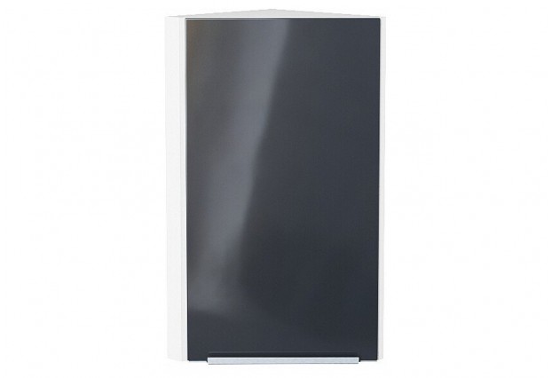 Шкаф верхний торцевой Фьюжн Anthracite / Белый 30 х 30,6 х 71,6 см