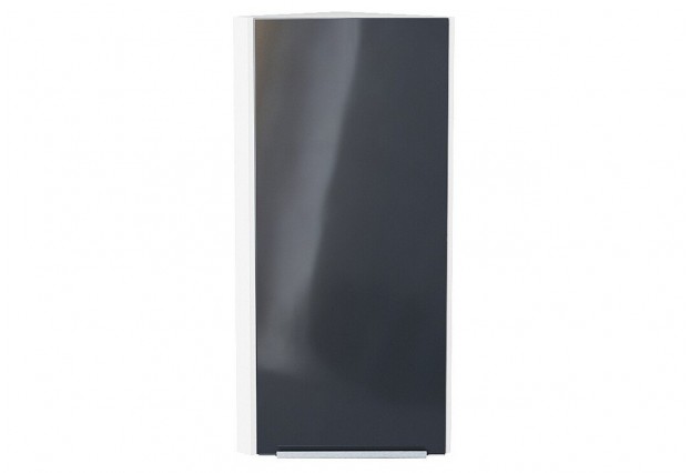Шкаф верхний торцевой Фьюжн Anthracite / Белый 30 х 30,6 х 92 см