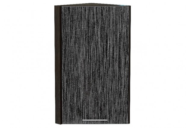 Шкаф верхний торцевой Валерия-М Черный металлик дождь / Graphite 30 х 30,4 х 71,6 см