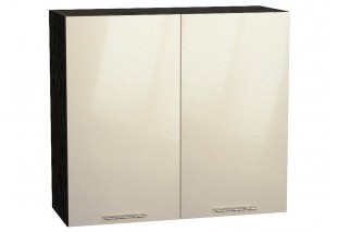 Шкаф верхний с 2-мя дверцами Валерия-М Бежевый металлик / Graphite 80 х 31,8 х 71,6 см