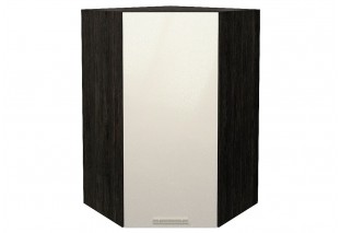 Шкаф верхний угловой Валерия-М Бежевый металлик / Graphite 60 х 60 х 92 см