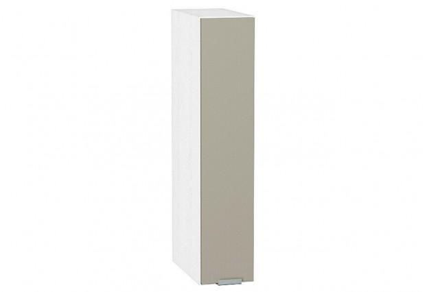 Шкаф верхний бутылочница Фьюжн Silky Grey / Белый 15 х 32 х 71,6 см