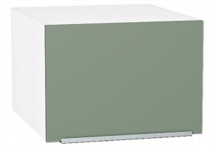 Шкаф верхний горизонтальный глубокий Фьюжн Silky Mint / Белый 50 х 57,6 х 35,8 см
