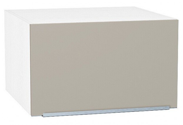 Шкаф верхний горизонтальный глубокий Фьюжн Silky Grey / Белый 60 х 57,6 х 35,8 см