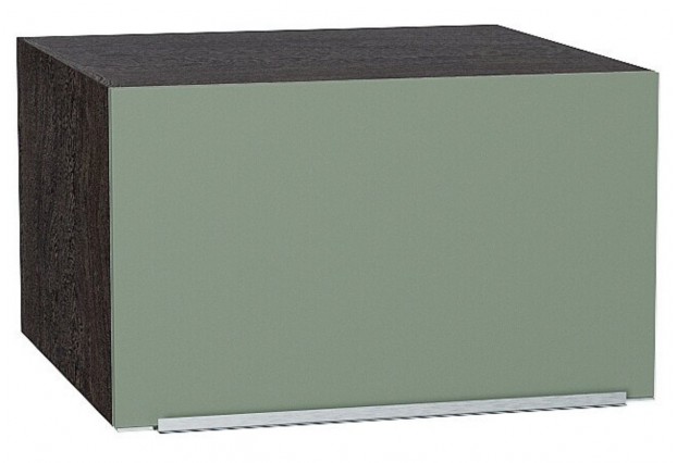 Шкаф верхний горизонтальный глубокий Фьюжн Silky Mint / Graphite 60 х 57,6 х 35,8 см