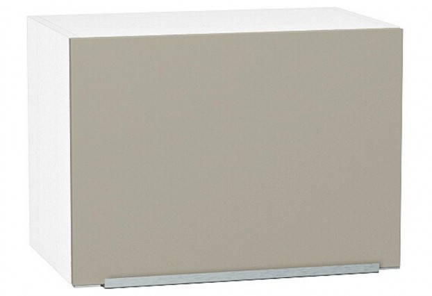 Шкаф верхний горизонтальный Фьюжн Silky Grey / Белый 50 х 32 х 35,8 см