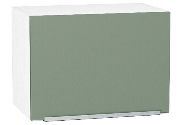 Шкаф верхний горизонтальный Фьюжн Silky Mint / Белый 50 х 32 х 35,8 см
